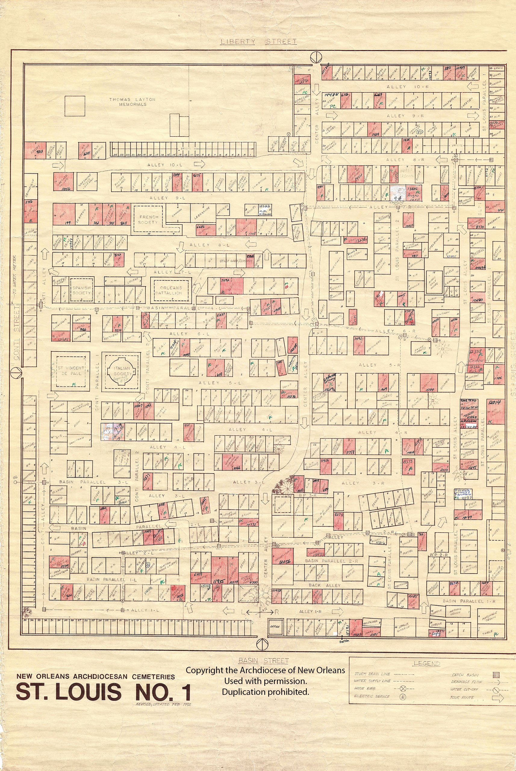 New Orleans Cemetery Map
