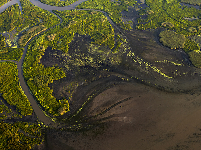 An aerial view of Louisiana’s changing coastline, by photographer Ben Depp