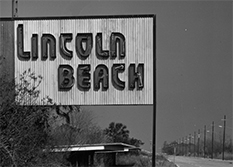 Photo of a vintage sign for Lincoln Beach