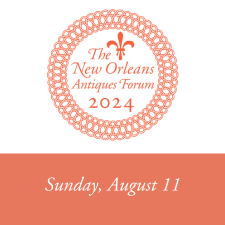 The New Orleans Antiques Forum 2024 logo Sunday, August 11